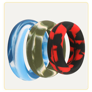 3 pezzi anello di ritardo in Silicone a lunga durata con glande in essenza solida ostruzione anello di blocco del sesso anelli pene passionali maschili - Product Image 1
