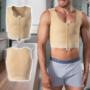Débardeur gainant amincissant intégral pour <span class=keywords><strong>homme</strong></span>, à entrejambe ouvert, post-chirurgical, pour dissimuler la gynécomastie - Product Image 1