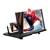 Black 12" Mobile Phone Screen Foldable Holder Stand Screen Magnifier