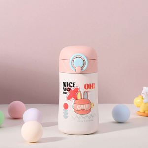 Cartoon Stainless Steel Vacuum Tumbler For Children With <b>Straw</b> Thermal Insulation Travel <b>Cup</b> - Product Image 3