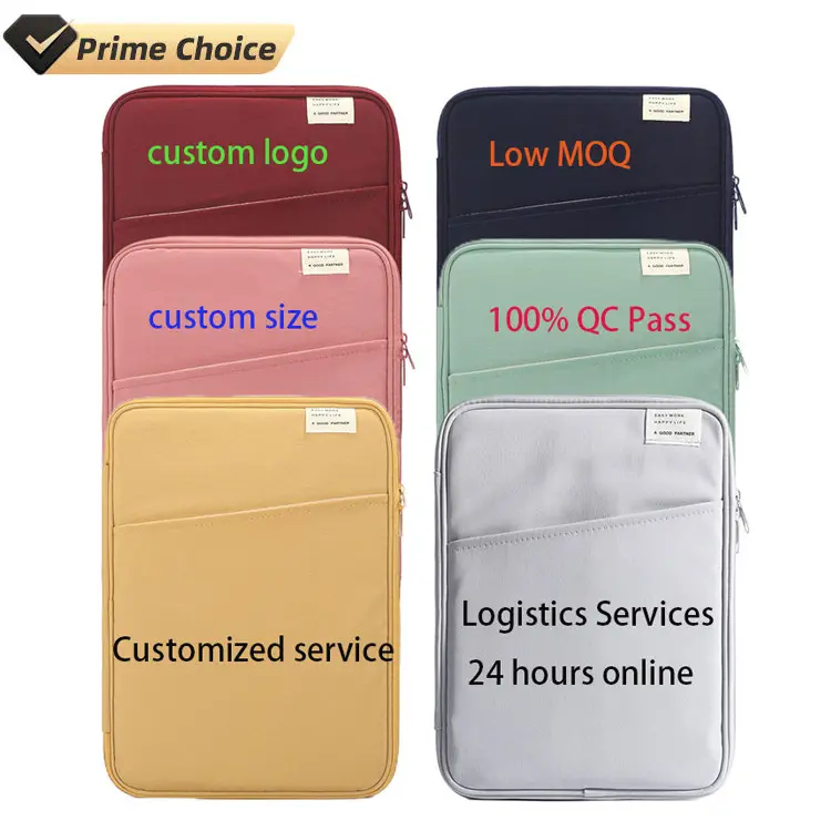 Custom Size Private Label Polyester Mesh Pouch Laptop Sleeve Case Bag Wholesale 11 13 Inch Laptop Tablet Sleeve Covers With Logo