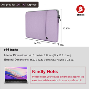 ซองใส่แล็ปท็อป14นิ้วกันน้ำสำหรับ HP DELL Lenovo Asus <span class=keywords><strong>Acer</strong></span> Chromebook Swift Go <span class=keywords><strong>VivoBook</strong></span> แล็ปท็อปขนาด14นิ้ว - Product Image 2