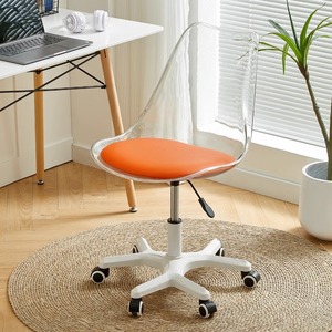 Elevador giratorio para el hogar, silla de ordenador, silla elevadora de plástico transparente, silla de comedor Simple, muebles con polea, ocio - Product Image 4