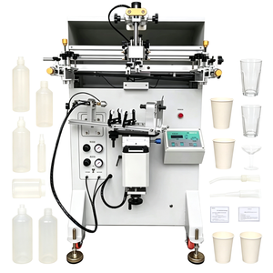 High Precision Cylindrical Screen Printing Machine for Beverage Bottle Essential Oil Bottle Printing