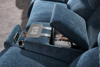 Ensemble de canapés inclinables électriques modernes, confortables et élégants avec chargeur sans fil, tissu durable, meubles de salon, grossiste