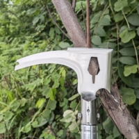 Couteau de faucille multifonction manuel en acier chromé pour l'extérieur avec manche en bois, longueur de coupe 150 mm, pour couper l'herbe