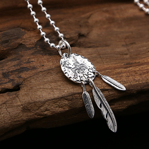 Colgante de Pluma Creativo con Cobre Ecológico Takahashi Goro Flying Eagle, Joyería Retro de Alta Gama al por Mayor - Product Image 2