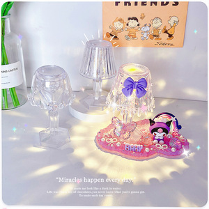 Diamond Shape LED Night Light Warm White <b>Battery</b> Powered Tap Control Desk Lamp For Bedroom Decor - Product Image 3