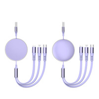 Câble de charge rapide 3-en-1 120W - Câble de charge rétractable multifonctionnel Type-C 5A pour téléphone portable et appareil photo - Cadeau d'entreprise