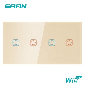 Interruptor Wifi SRAN para Hogar Inteligente, Estándar Europeo, Panel de Vidrio Táctil, Interruptor de Luz Táctil de Pared Wifi Inteligente Tuya - Product Image 3