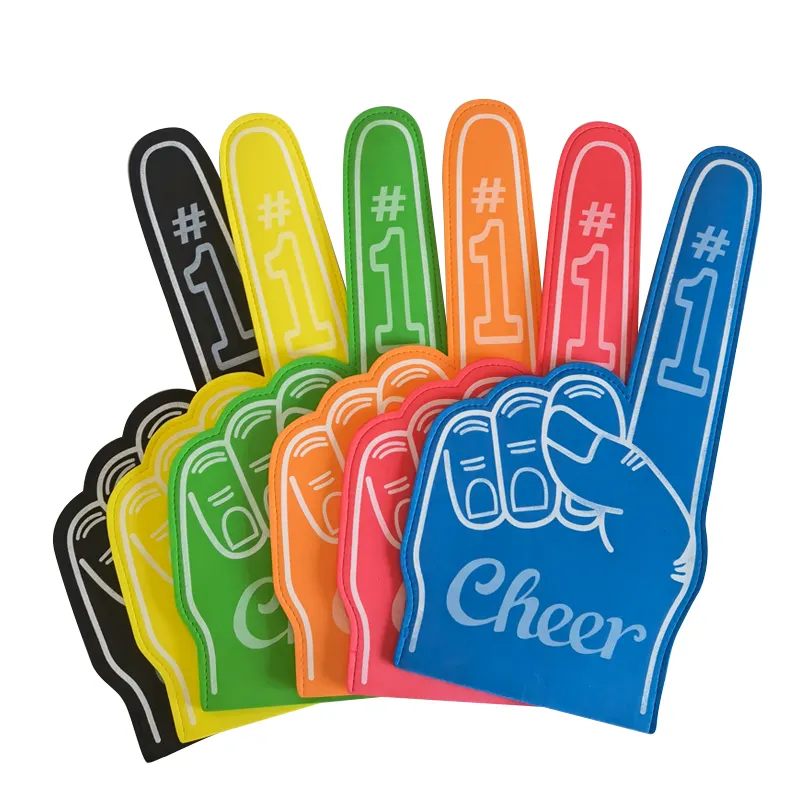 Popular Promotional Cheering EVA Sponge Sport Cheering EVA Foam Hands Gloves Foam Fingers Wholesale
