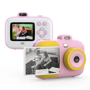 Papel fotográfico térmico hd 1080p, mini crianças, câmera de selfie, câmera instantânea de impressão para crianças