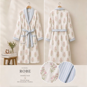 Albornoz Personalizado con Impresión Digital a Doble Cara, Albornoces de Lujo <span class=keywords><strong>para</strong></span> Hotel y Spa <span class=keywords><strong>para</strong></span> Hombre y Mujer, Ropa de Dormir 100% Algodón <span class=keywords><strong>para</strong></span> el Hogar - Product Image 1