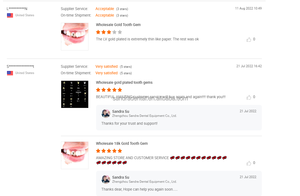 2023 Nuovi Accessori Dentali Multiuso di Alta Qualità, Splendidi e Popolari, Forniture Cinesi Sandra, Gemme Dentali Placcate Oro con Fondo Piatto - Product Image 6