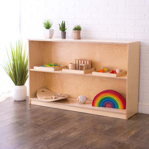Scaffale Espositivo Moderno in Legno <span class=keywords><strong>Montessori</strong></span> per Camera da Letto o Scuola, <span class=keywords><strong>Mobile</strong></span> Porta Giocattoli per Bambini in Compensato - Product Image 3