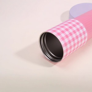 Nuevo Vaso Térmico Creativo de Acero Inoxidable 304 con Diseño a Cuadros, de Gran Capacidad, para Hielo, Portátil, con Pajita, para Coche, Estilo Adorable - Product Image 3