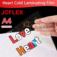 Vente en gros Film de superposition de papier autocollant holographique en verre Film de stratification à froid en PVC Feuilles de stratifié holographique A4 en vinyle transparent