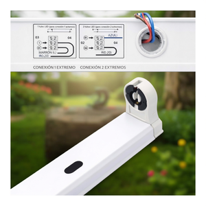 Striscia LED T8 da 60 cm con connessione su un lato per uso a singola estremità - Product Image 3