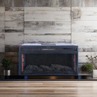 Chauffage de cheminée électrique de haute qualité avec décor LED pièces de flamme Design moderne télécommandé à faible coût pour un usage domestique