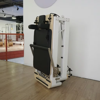 MJD-W40 Reformer Pilates Lipat Aluminium Putih Ringan, Alat Latihan Inti yang Dapat Dilipat, Pegas yang Dapat Disesuaikan, Ringkas, Tahan Lama, dan Portabel