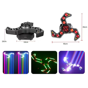 Nhỏ Cyclone RGB LED di chuyển đầu <span class=keywords><strong>laser</strong></span> Đèn sân khấu UV phát ra với DMX512 điều khiển Nhôm Cơ thể đèn - Product Image 2
