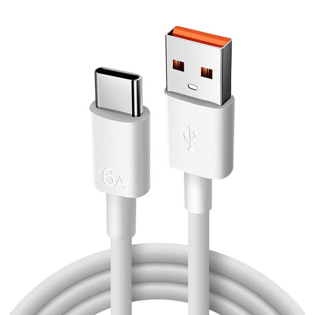 1M 6A Type C Phone Charger Usb USB-C Cable Data Transfer Super Fast Charging Type-C Cable for Samsung Huawei Xiaomi