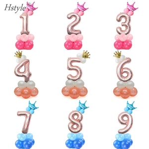 Ballons en forme <span class=keywords><strong>de</strong></span> <span class=keywords><strong>couronne</strong></span> auto-agrippante, ballons en feuille d'or Rose avec numéros, décoration pour anniversaire, décoration <span class=keywords><strong>de</strong></span> remise <span class=keywords><strong>de</strong></span> diplôme, SET243 - Product Image 5