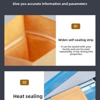 Sacs alimentaires personnalisés en papier kraft, écologiques, recyclables, certifiés ISO9001, imprimés en héliogravure, résistants à l'humidité, avec fermeture éclair