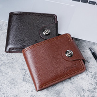 Portefeuille décontracté pour homme avec porte-cartes multiples, pince à billets courte et porte-monnaie, double rangée de cartes, doublure en polyester, vente en gros