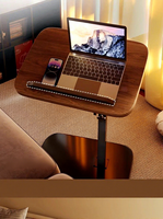 Table d'appoint pliable réglable en hauteur, petite table basse pour salon, table de chevet pour chambre à coucher, table d'ordinateur pour balcon