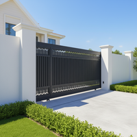 Conception de portail de maison moderne et élégante en aluminium, finition écologique, idées de murs de clôture sécurisés pour l'esthétique extérieure de la maison, modélisation 3D