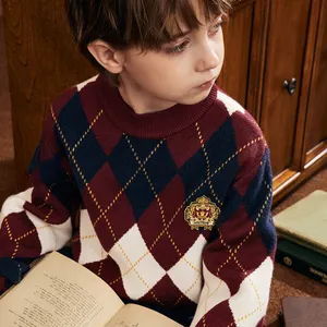 Vendita calda per bambini maglione europeo in nylon acrilico maglione di cotone Unisex all'ingrosso per bambini