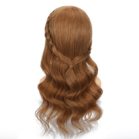 Tête de mannequin en cheveux humains 100% réels de haute qualité avec épaules pour la coiffure professionnelle et la présentation de chignons