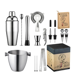 Camol Kit <span class=keywords><strong>Barman</strong></span> pour <span class=keywords><strong>Barman</strong></span> Ensemble de <span class=keywords><strong>Shaker</strong></span> à Cocktail Mélange de Boissons 15 Pièces Outils de Bar Seau à Glace Pince à Glace 24oz <span class=keywords><strong>Shaker</strong></span> à Martini - Product Image 1