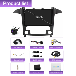 Autoradio Android 13 9 pouces pour Ford S-Max 2007-2015, Carplay sans fil, Android Auto, autoradio, caméra de recul AHD, lecteur DVD, stock - Product Image 6