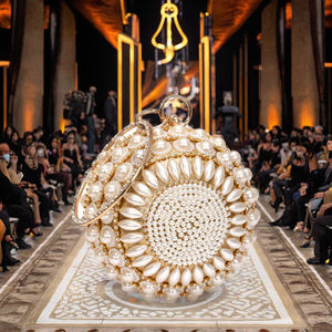 Offre à prix réduit Pochette de soirée rétro en perles Sac à main pour femme Sac de soirée pour robe de soirée Luxe Perles de diamant Scintillant Mode - Product Image 3