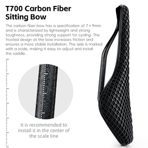 Sillín de Bicicleta Ultraligero de Fibra de Carbono para Mujer, Impreso en 3D con Ventilación, Punta Corta, Negro, para Todas las Estaciones, para Ciclismo - Product Image 4