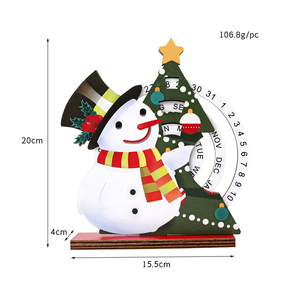 Decorazioni Natalizie da Scrivania a Forma di <span class=keywords><strong>Albero</strong></span> in <span class=keywords><strong>Legno</strong></span> Ecologico, Regali di Natale, Calendario con Babbo Natale, Pupazzo di Neve, Renna, Ornamenti Natalizi per la Casa - Product Image 5