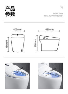 Nouveau modèle 2026 en céramique allongé intelligent IA sans réservoir avec télécommande, <span class=keywords><strong>si</strong></span>ège chauffant, chauffage <span class=keywords><strong>de</strong></span> l'<span class=keywords><strong>eau</strong></span>, buse <span class=keywords><strong>de</strong></span> séchage à air chaud - Product Image 5