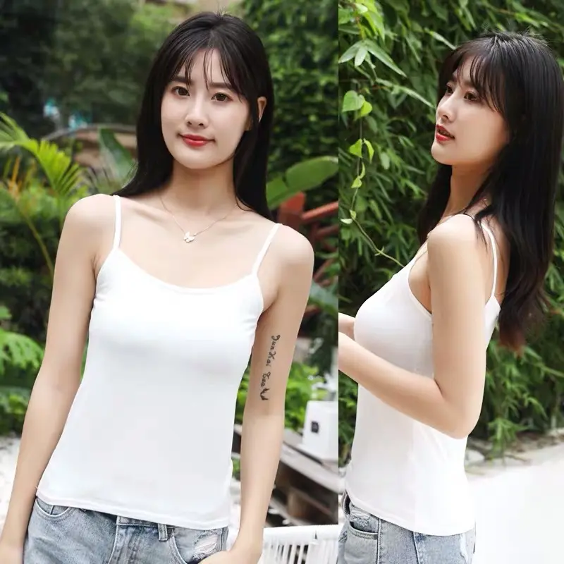 Wholesale Cheap New Plain Black Crop Top Women Summer Summer Sleeveless Ribbed Crop Tank Top For Ladies Custom White Camisole