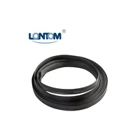 Protector de Cables, Funda de Protección de Cables, Fundas Termocontraíbles de PET/PP/PA, Resistencia a los Rayos UV, Tamaño de 3.0-64.0 mm, Rango de Temperatura de -50 °C a 150 °C, Plano, Lontom