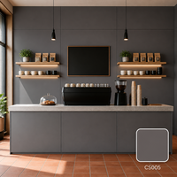 Panel Dinding WPC Solid GREY Bersertifikasi CE Tahan Api B1 Tahan Air untuk Interior Hotel dan Kantor