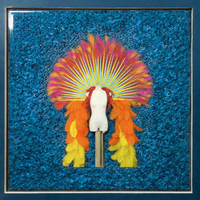 Ensemble de coiffure à plumes pour le lundi du Carnaval de Trinité-et-Tobago, grande éventail en forme d'éventail, costume d'autruche et de paon, personnalisé pour tenue de Miami 2027