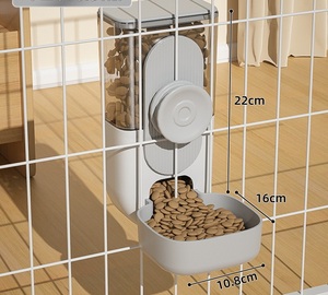 Vente en gros de cages suspendues, distributeur automatique d'eau par gravité <span class=keywords><strong>pour</strong></span> aliments et animaux domestiques, distributeur d'eau <span class=keywords><strong>pour</strong></span> chiens et chats - Product Image 5