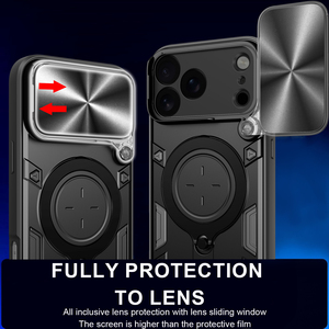 Fundas para Teléfono Móvil para iPhone 17 16 15 14 13 Pro Max 11 Plus, con Soporte, Ventana Deslizante, Protector de Lente de Cámara, Funda Resistente - Product Image 6