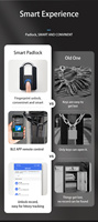 Cadenas électronique intelligent à empreintes digitales étanche IP67, cadenas intelligent pour extérieur