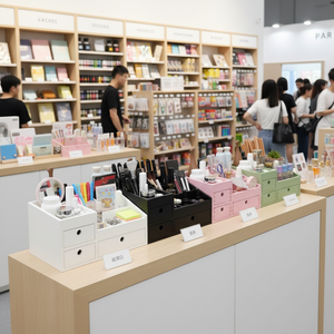 Travel Portable Wood <b>Makeup</b> Organizer Storage <b>Box</b> Case-Office Organizer - Product Image 4