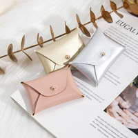 Nouvelle conception, mini sac de rangement en cuir PU mignon 7*5cm, pochette de protection DIY pour bijoux, porte-bague et collier, idéal pour les cadeaux