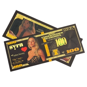 2026 Amerika Sydney Sweeney bankbiljet in 24K zwart verguld goud voor cadeaus - Product Image 4