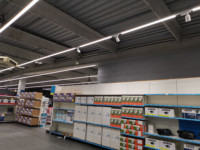 Système de rail linéaire suspendu flexible pour éclairage LED linéaire multipoint